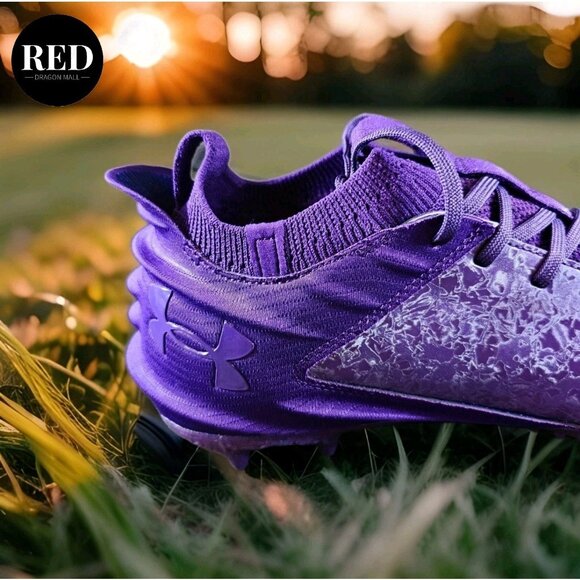 Under Armour Blur 2 MC Suede Purple Football Cleats 3027978-500 - Men's Size 13 - Picture 14 of 14